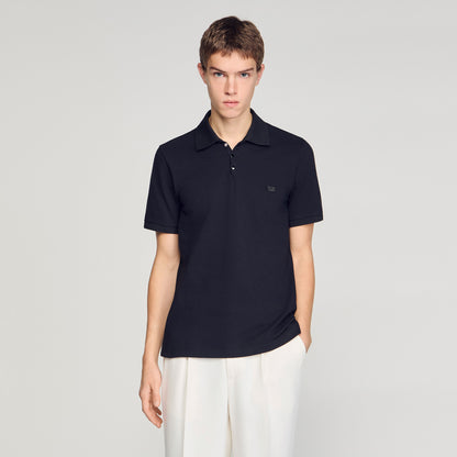 Retro Ss Polo Logo Polo Shirt BLACK