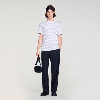 Striped T Shirt White Black