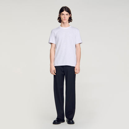 Striped T Shirt White Black