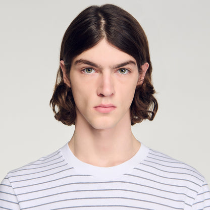 Striped T Shirt White Black