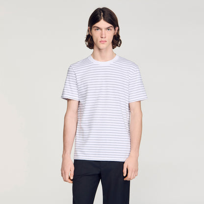 Striped T Shirt White Black