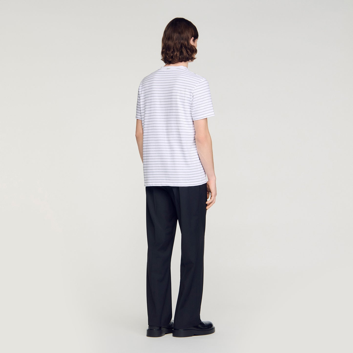 Striped T Shirt White Black