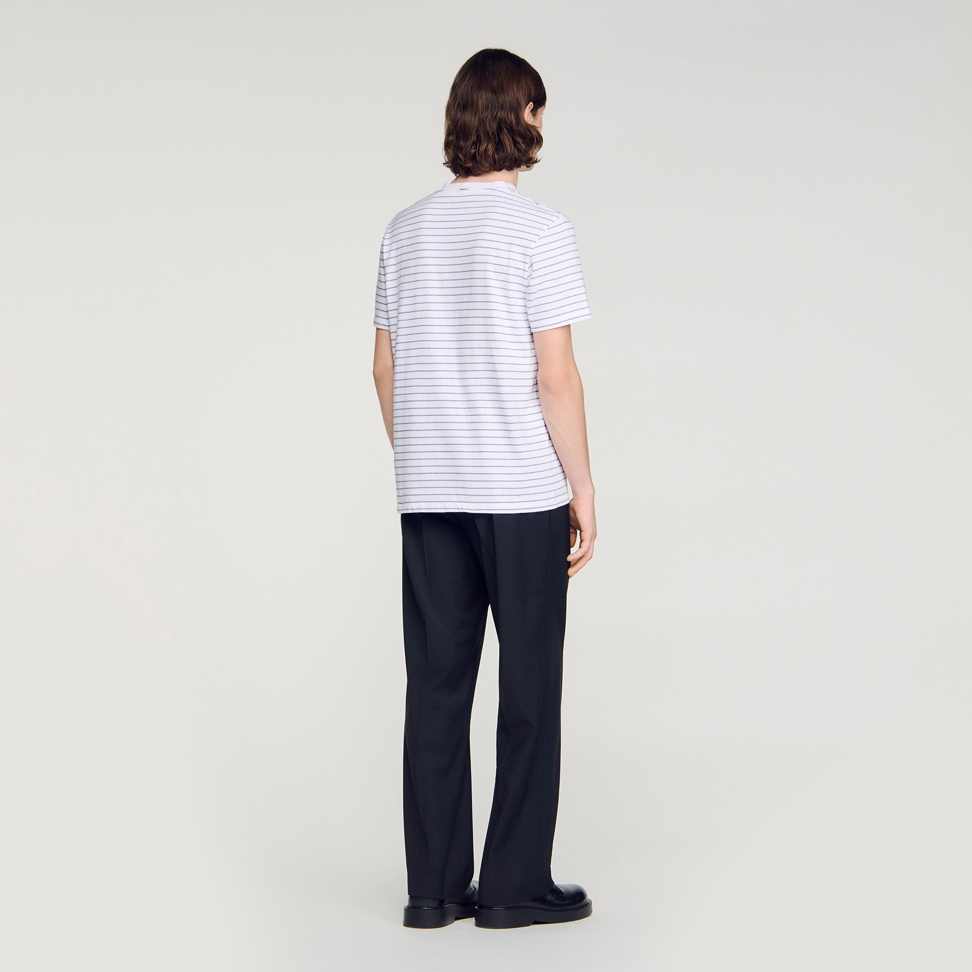 Striped T Shirt White Black