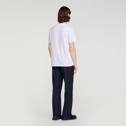 Striped T Shirt White Black
