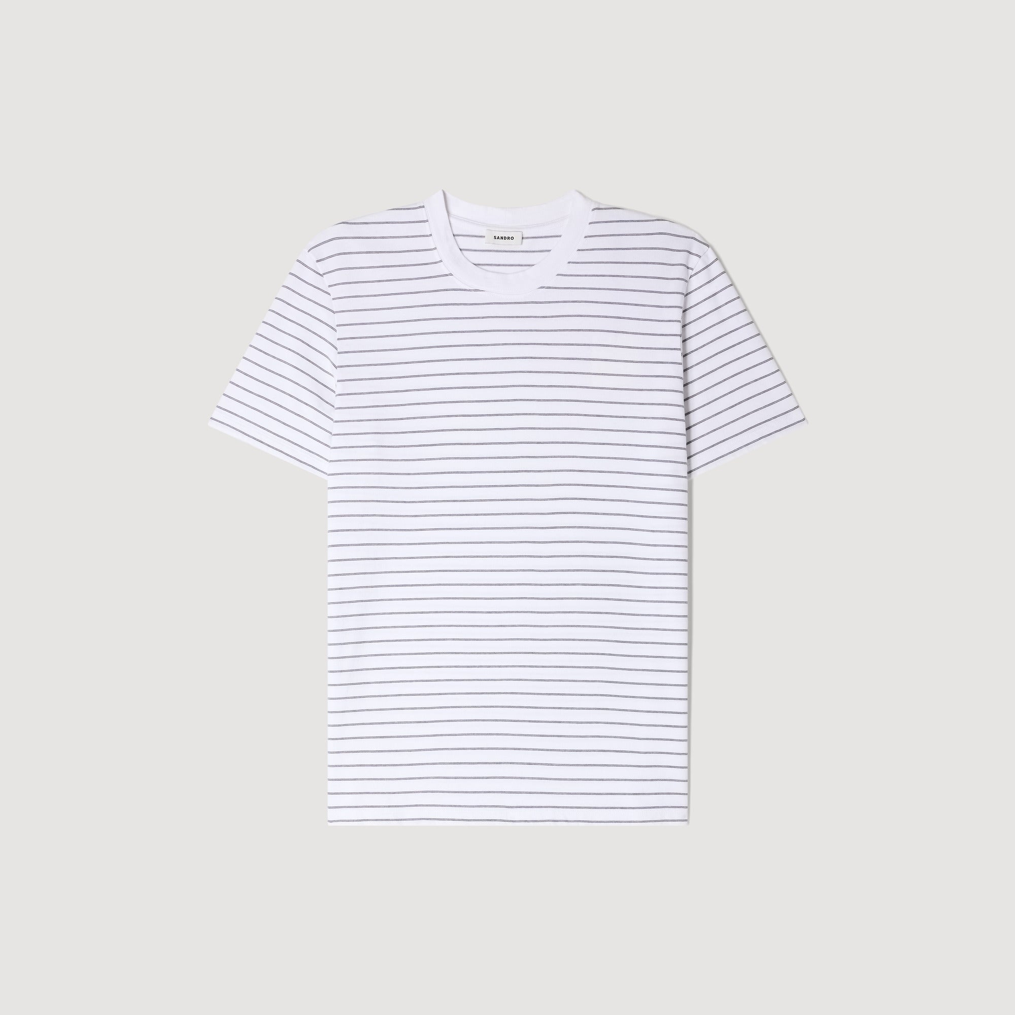Striped T Shirt White Black