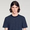 Striped T Shirt Marine Blanc
