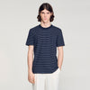 Striped T Shirt Marine Blanc