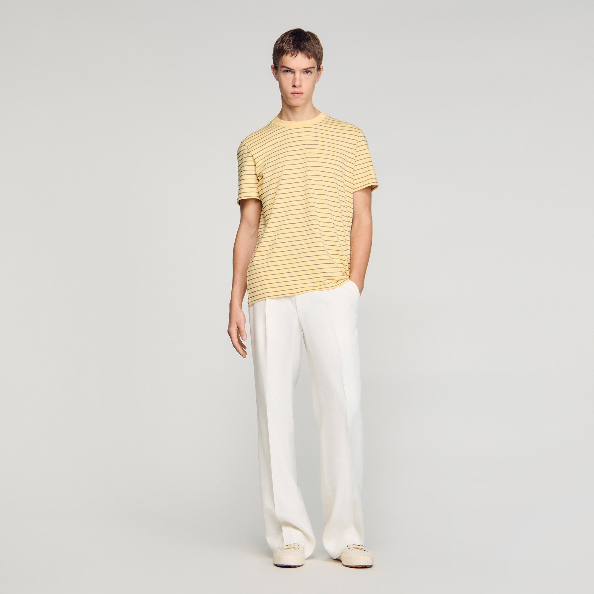 Striped T Shirt Yellow Black
