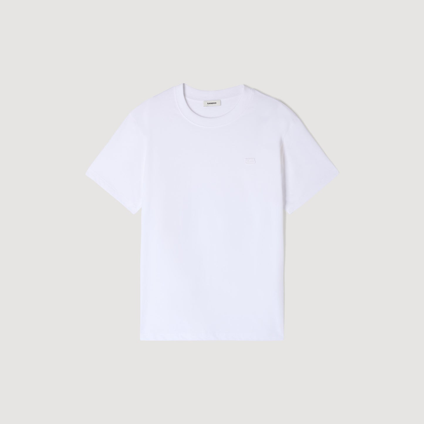 T Shirt With Double S Patch White