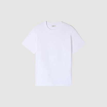 T Shirt With Double S Patch White