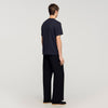 T Shirt With Double S Patch Navy Blue