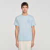 Crochet Flower Tee Cotton Crochet Flower T-Shirt Sky Blue