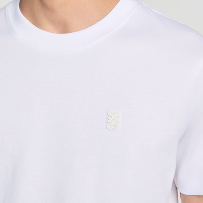 Tshirt Tonal Patch 4S Cotton logo T-shirt White
