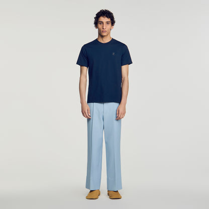 Tshirt Tonal Patch 4S Cotton Logo T-Shirt Royal Blue