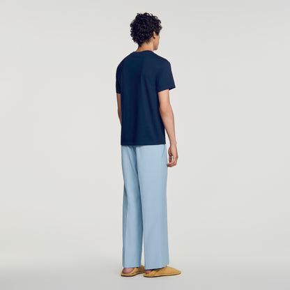 Tshirt Tonal Patch 4S Cotton Logo T-Shirt Royal Blue