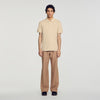 Polo Tonal Patch 4S Cotton polo shirt with leather logo Beige