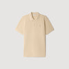 Polo Tonal Patch 4S Cotton polo shirt with leather logo Beige