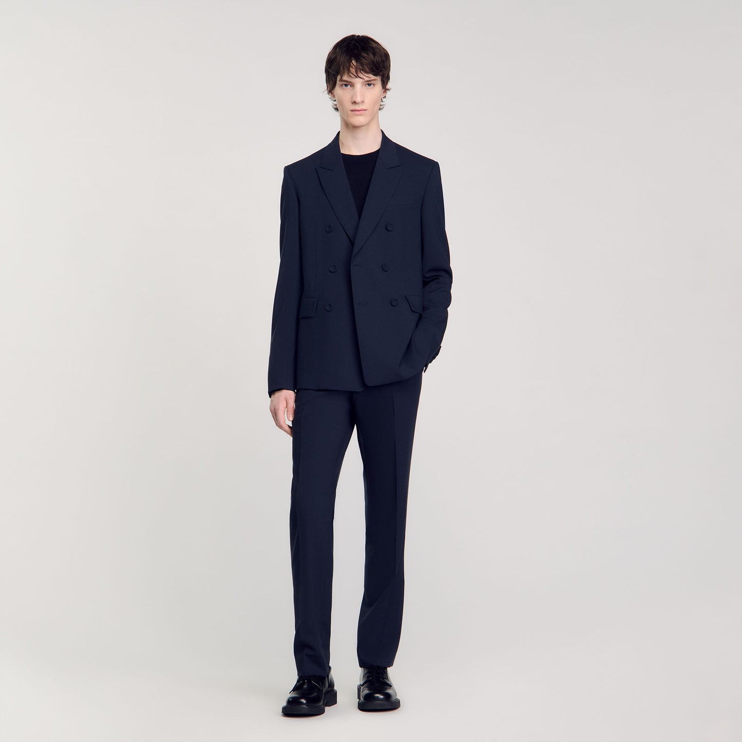Double Breasted Suit Jacket Navy Blue