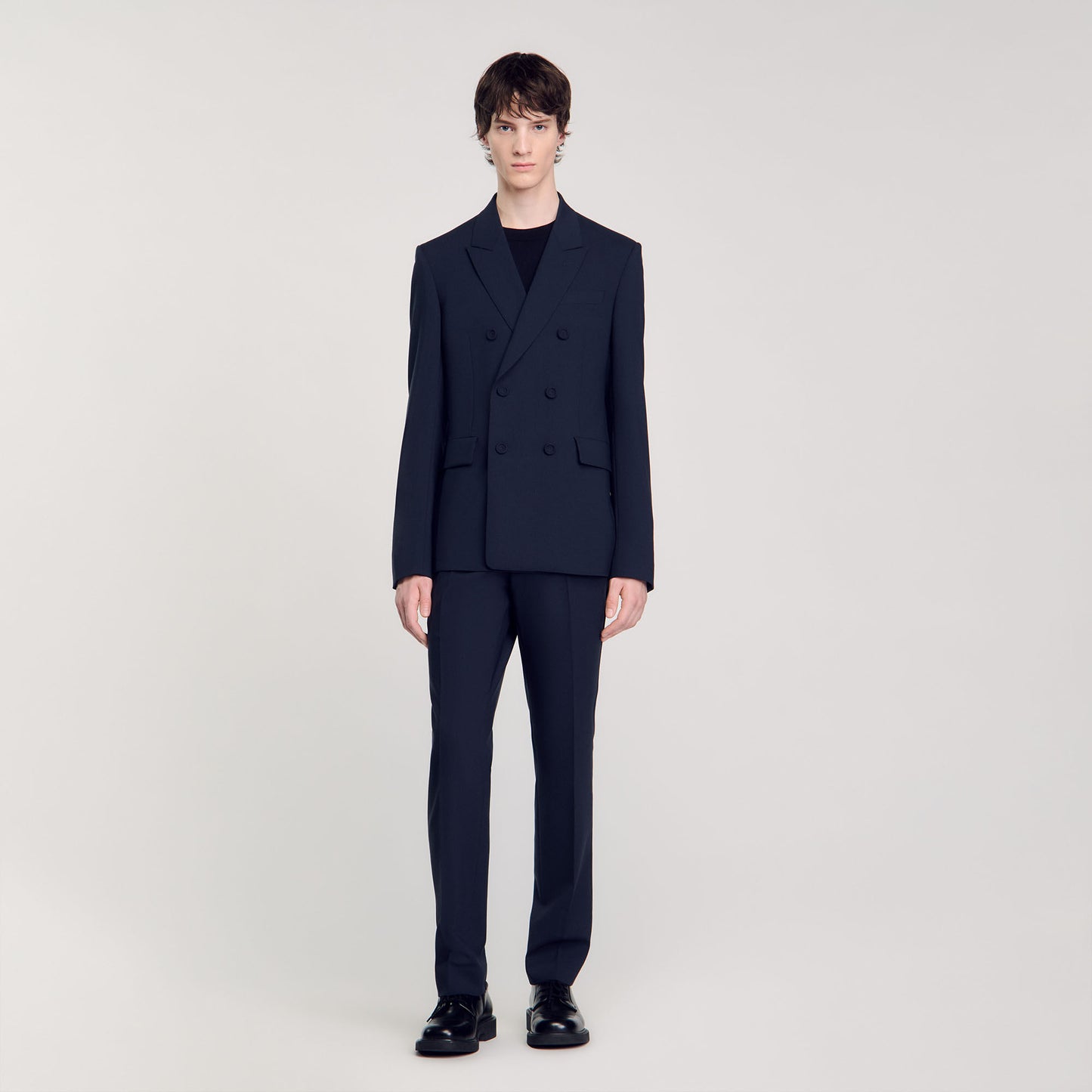 Double Breasted Suit Jacket Navy Blue