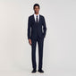 Formal Destructure Wool Stretch Wool Suit Jacket Navy Blue