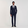  Formal Destructure Wool Stretch Wool Suit Jacket Navy Blue