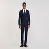  Formal Destructure Wool Stretch Wool Suit Jacket Navy Blue