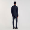  Formal Destructure Wool Stretch Wool Suit Jacket Navy Blue