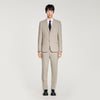 Formal Wool Suit Jacket Aluminum