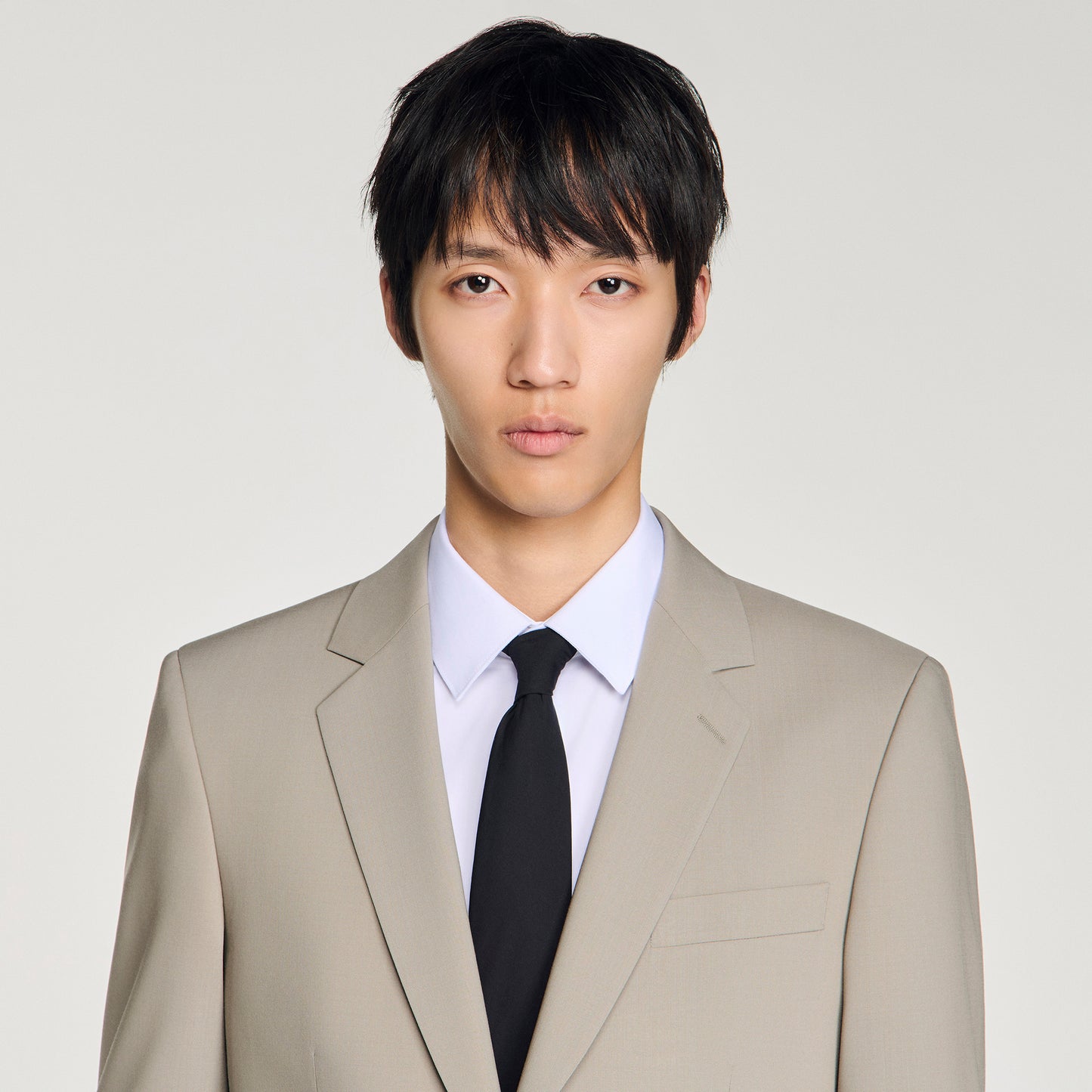 Formal Wool Suit Jacket Aluminum