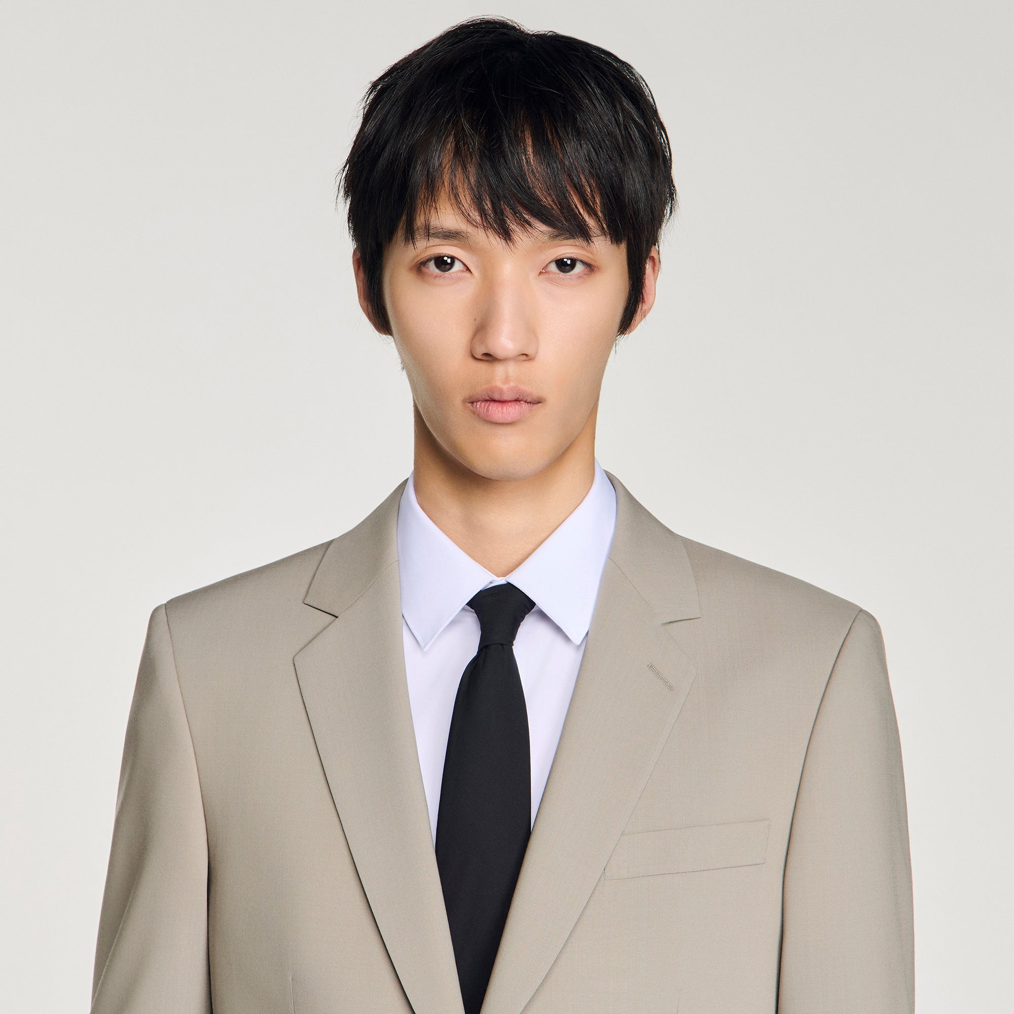 Formal Wool Suit Jacket Aluminum