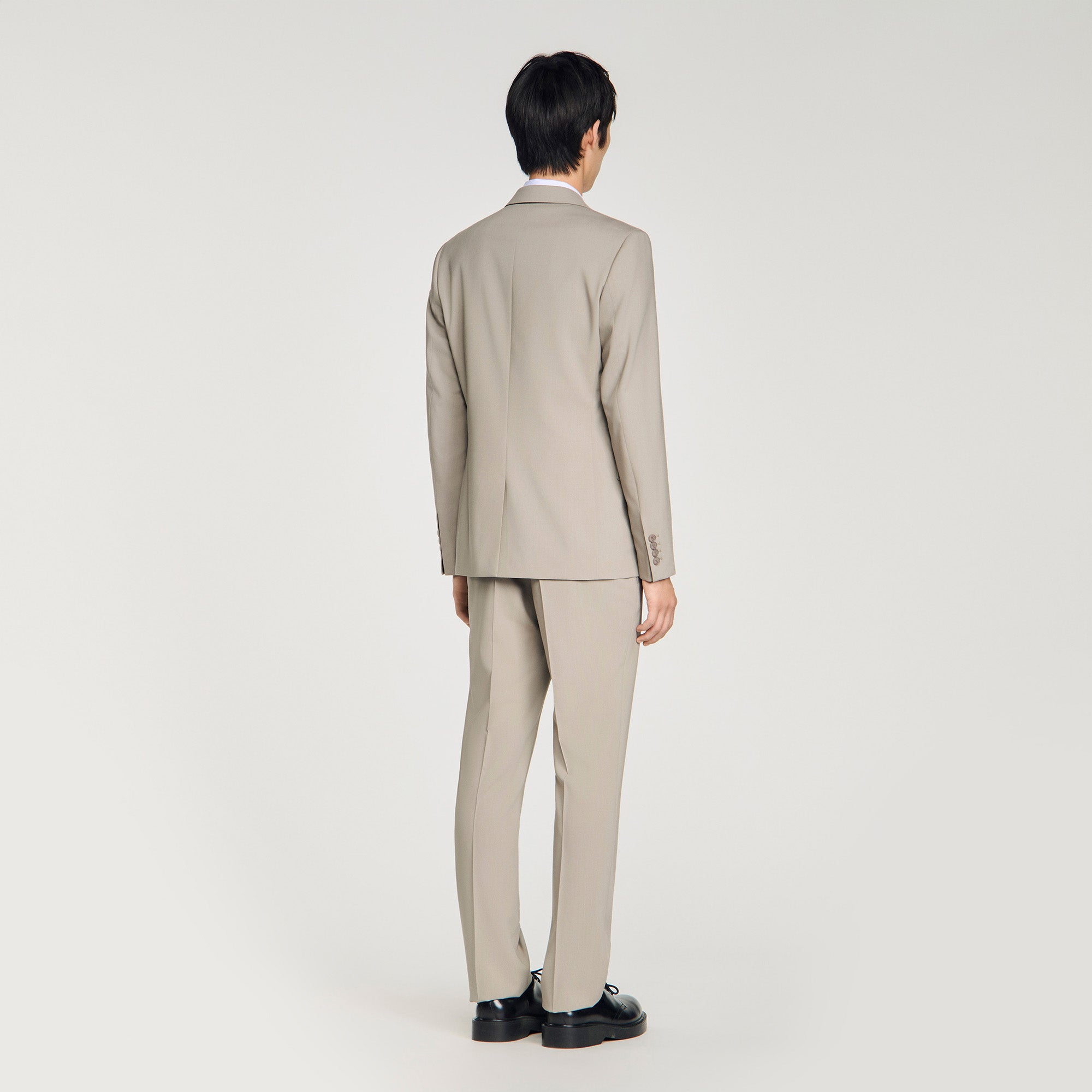 Formal Wool Suit Jacket Aluminum