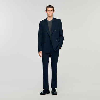 New Croise Double-breasted suit jacket Navy Blue