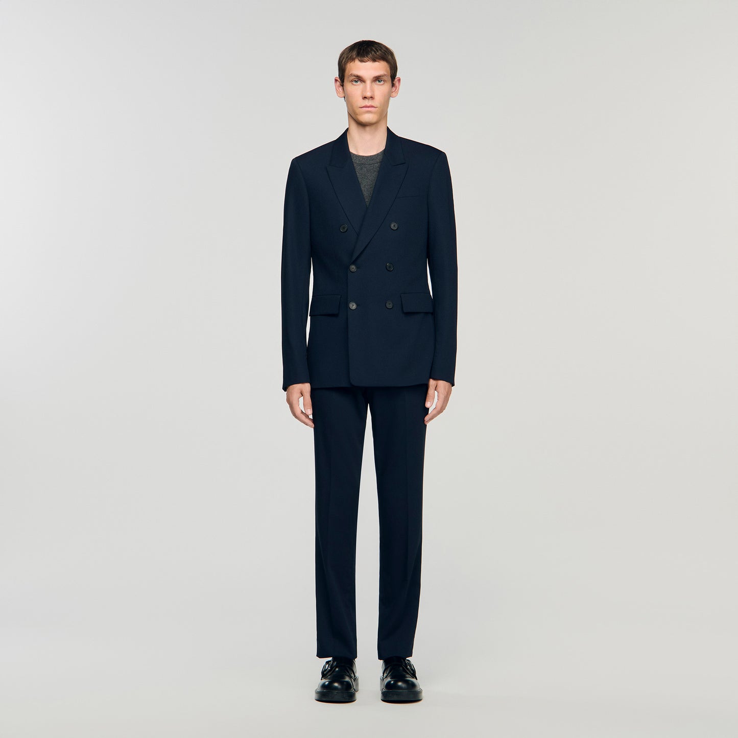 New Croise Double-breasted suit jacket Navy Blue