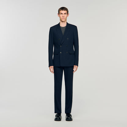 New Croise Double-breasted suit jacket Navy Blue