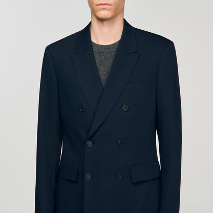 New Croise Double-breasted suit jacket Navy Blue