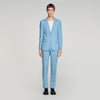 Formal Bleu Ciel Wool Suit Jacket Sky Blue
