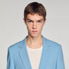 Formal Bleu Ciel Wool Suit Jacket Sky Blue