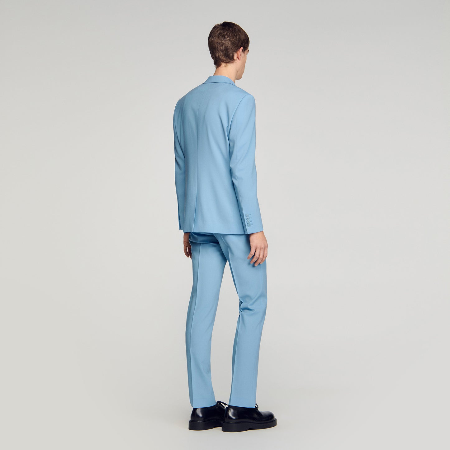 Formal Bleu Ciel Wool Suit Jacket Sky Blue