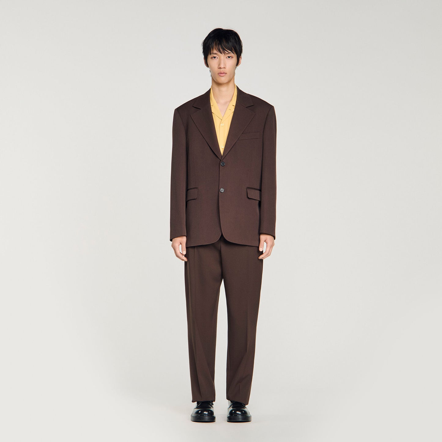 Oversize Suit Oversized Wool Jacket Chocolate
