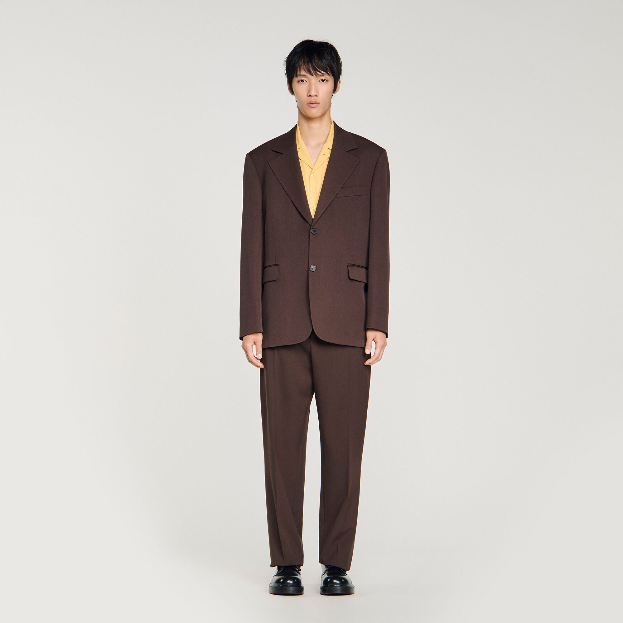 Oversize Suit Oversized Wool Jacket Chocolate