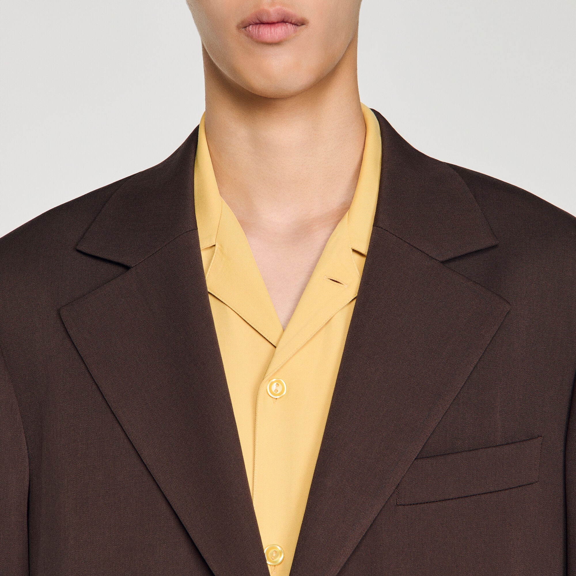 Oversize Suit Oversized Wool Jacket Chocolate
