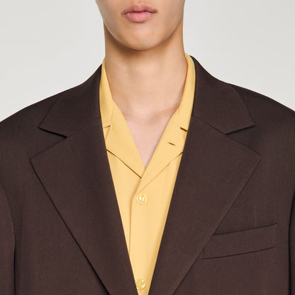Oversize Suit Oversized Wool Jacket Chocolate