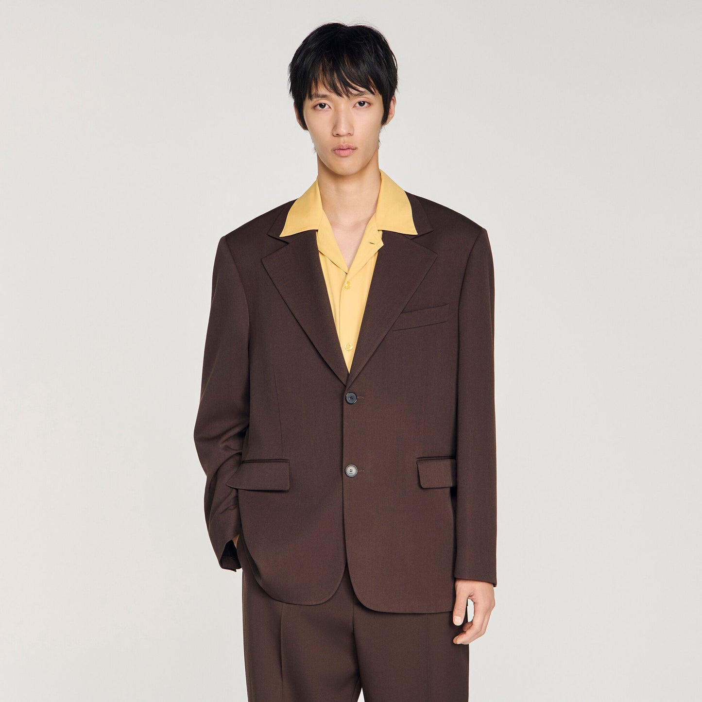 Oversize Suit Oversized Wool Jacket Chocolate