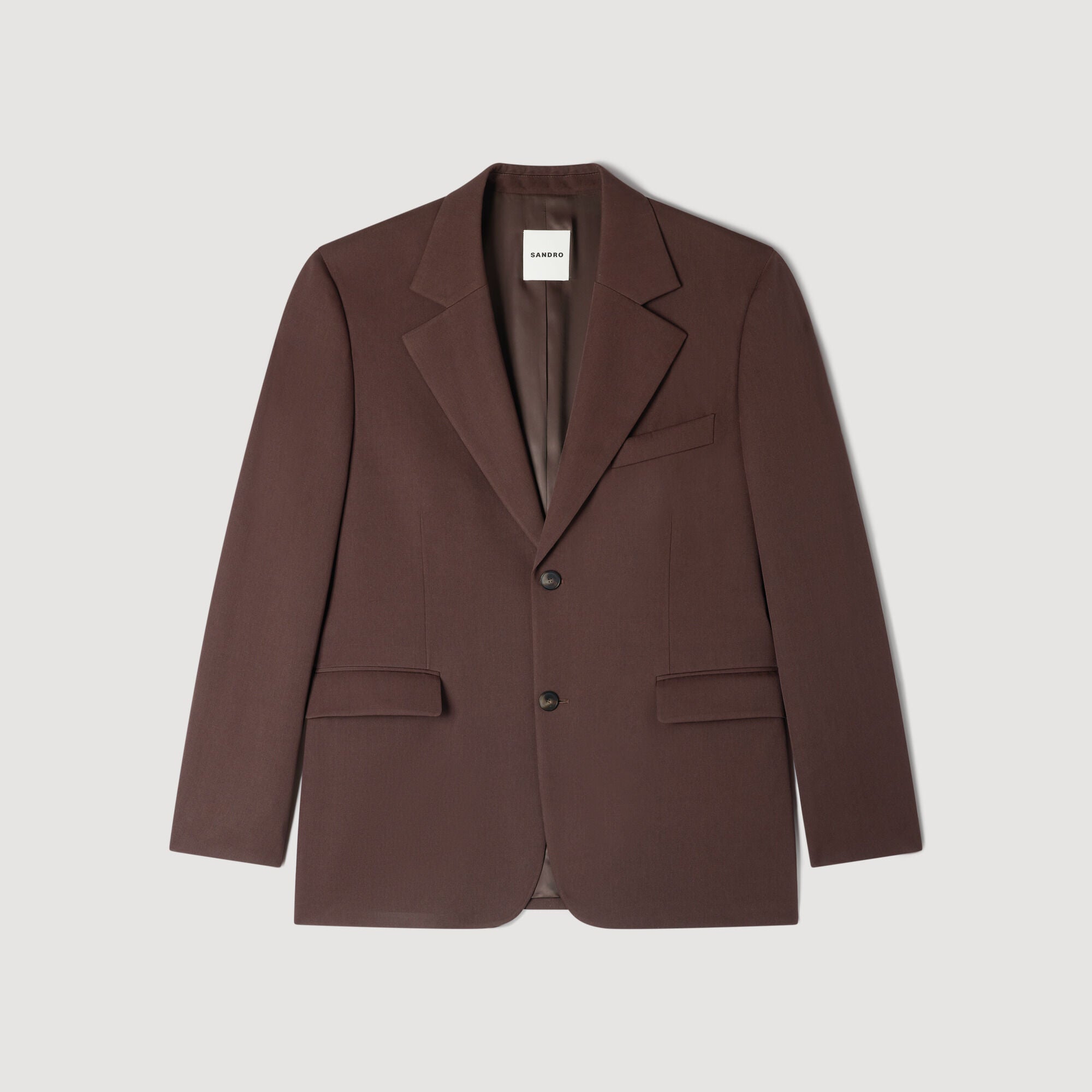 Oversize Suit Oversized Wool Jacket Chocolate