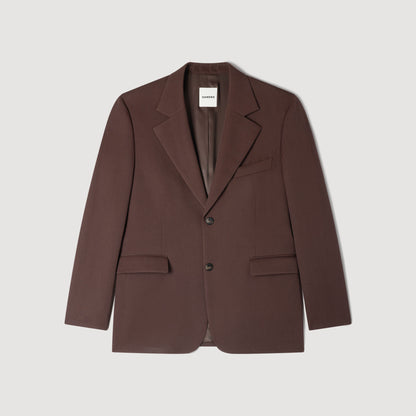 Oversize Suit Oversized Wool Jacket Chocolate