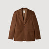 Mode Flannel Loose wool suit jacket Brown