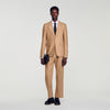 Mode Flannel Wool suit jacket Beige
