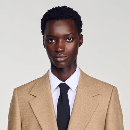 Mode Flannel Wool suit jacket Beige