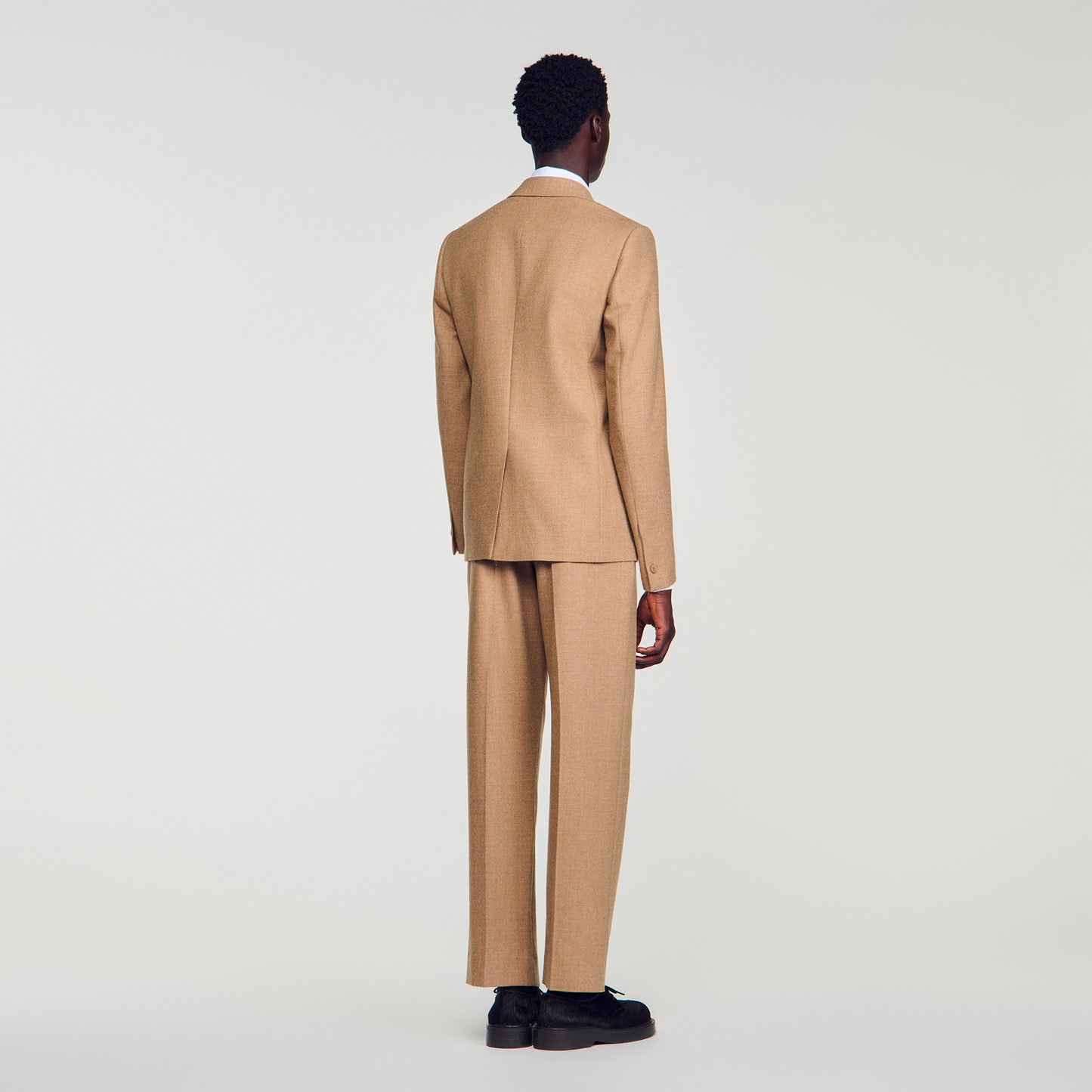 Mode Flannel Wool suit jacket Beige