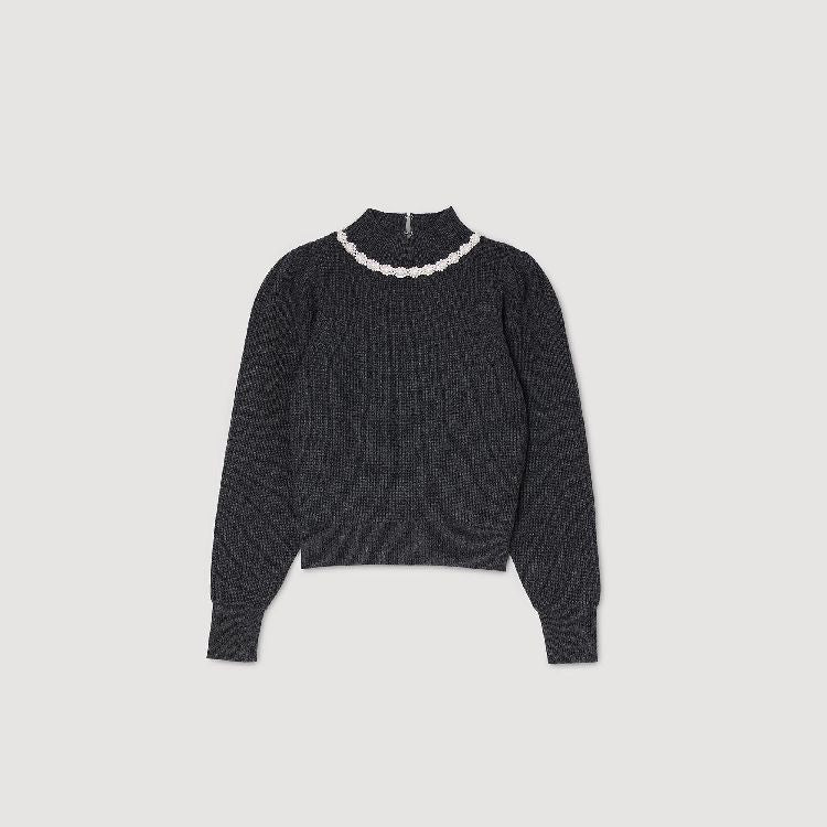 Ribbed Wool And Cashmere Jumper Dark Grey